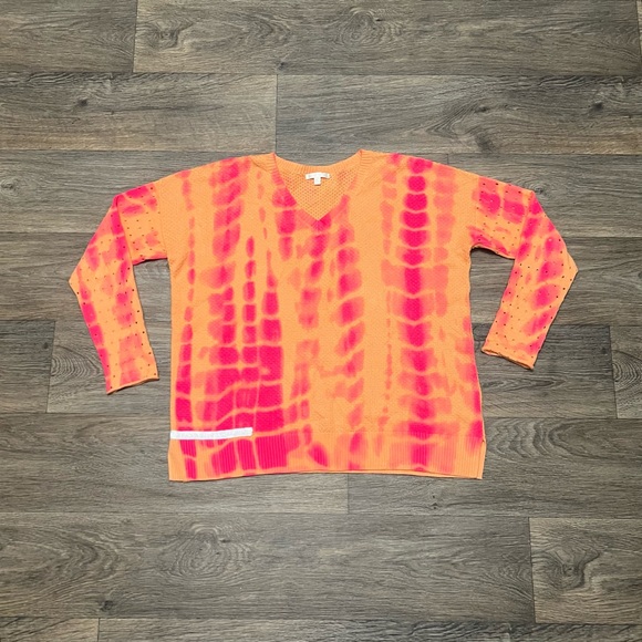 Lisa Todd Rise Sweater Above Pink Orange Size Small - Picture 2 of 5